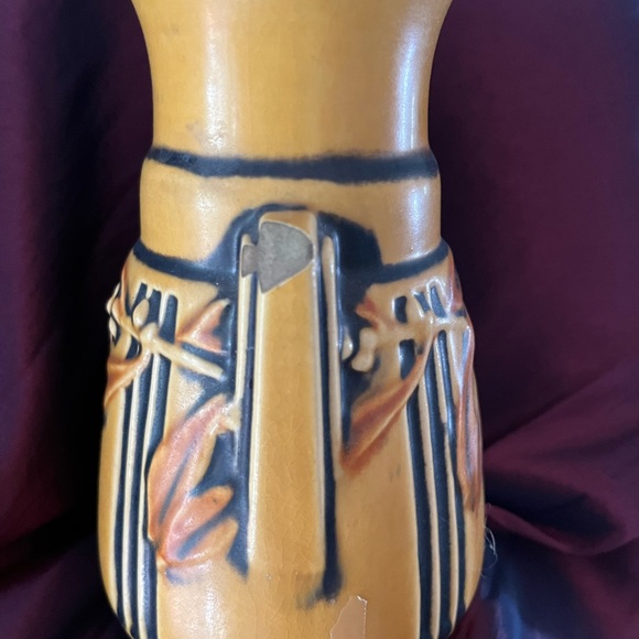 Art Roseville Vase Laurel Yellow Ceramic Art 1934 Poshmark